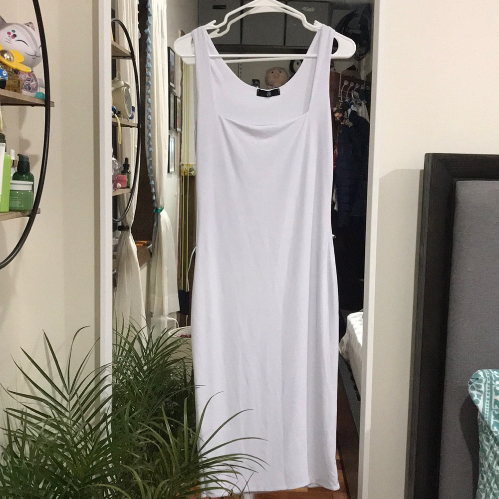 White heavy bodycon dress